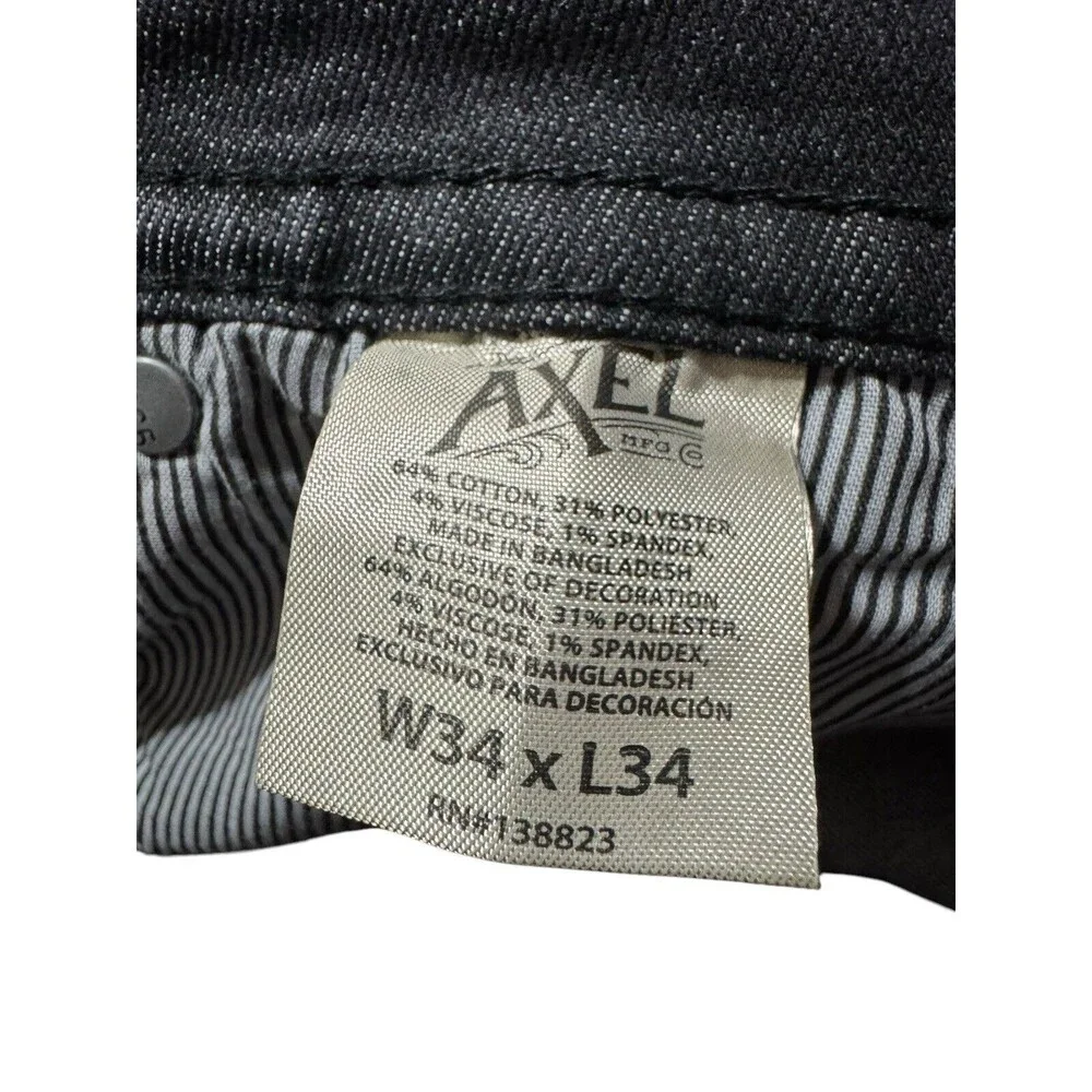T.K. Axel Men’s Slim Boot Jeans 34x34 Black NWT